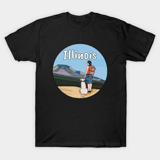 Hiking Illinois T-Shirt by DiegoCarvalho